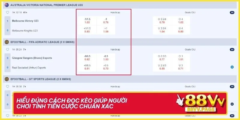 Hiểu đúng cách đọc kèo giúp người chơi tính tiền cược chuẩn xác