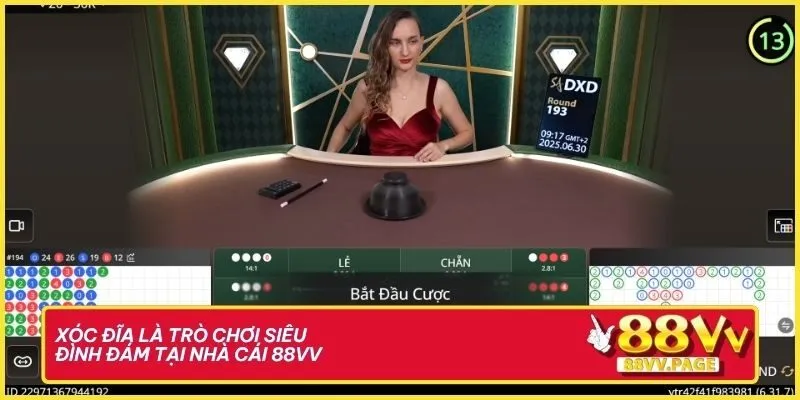 Xóc Đĩa là trò chơi siêu đình đám tại nhà cái 88VV